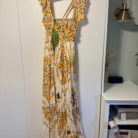 NWT Farm Rio Cashew Cross Back Dress L - Picture 7 of 10